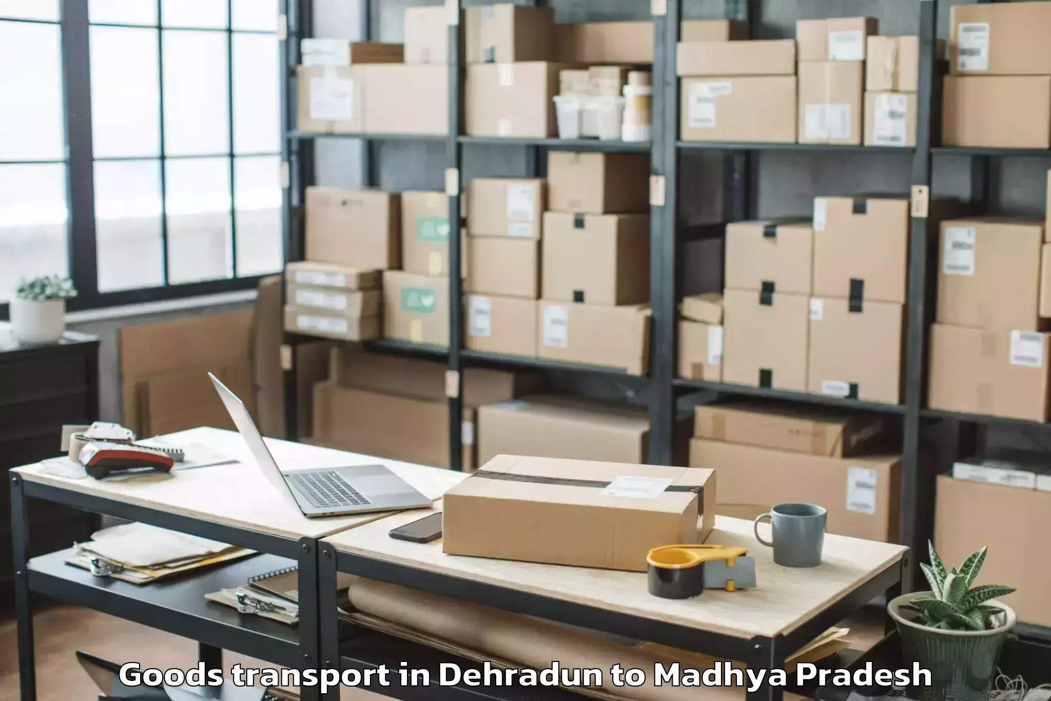 Easy Dehradun to Sardarpur Goods Transport Booking